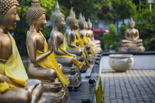 Buddha Statuen In Seema Malaka Tempel, Colombo Shutterstock 535350205